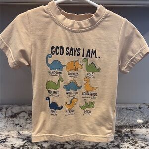 Kids Dinosaur Graphic Tee - Cream